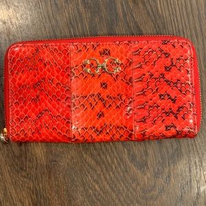 C. Wonder red watersnake continental wallet